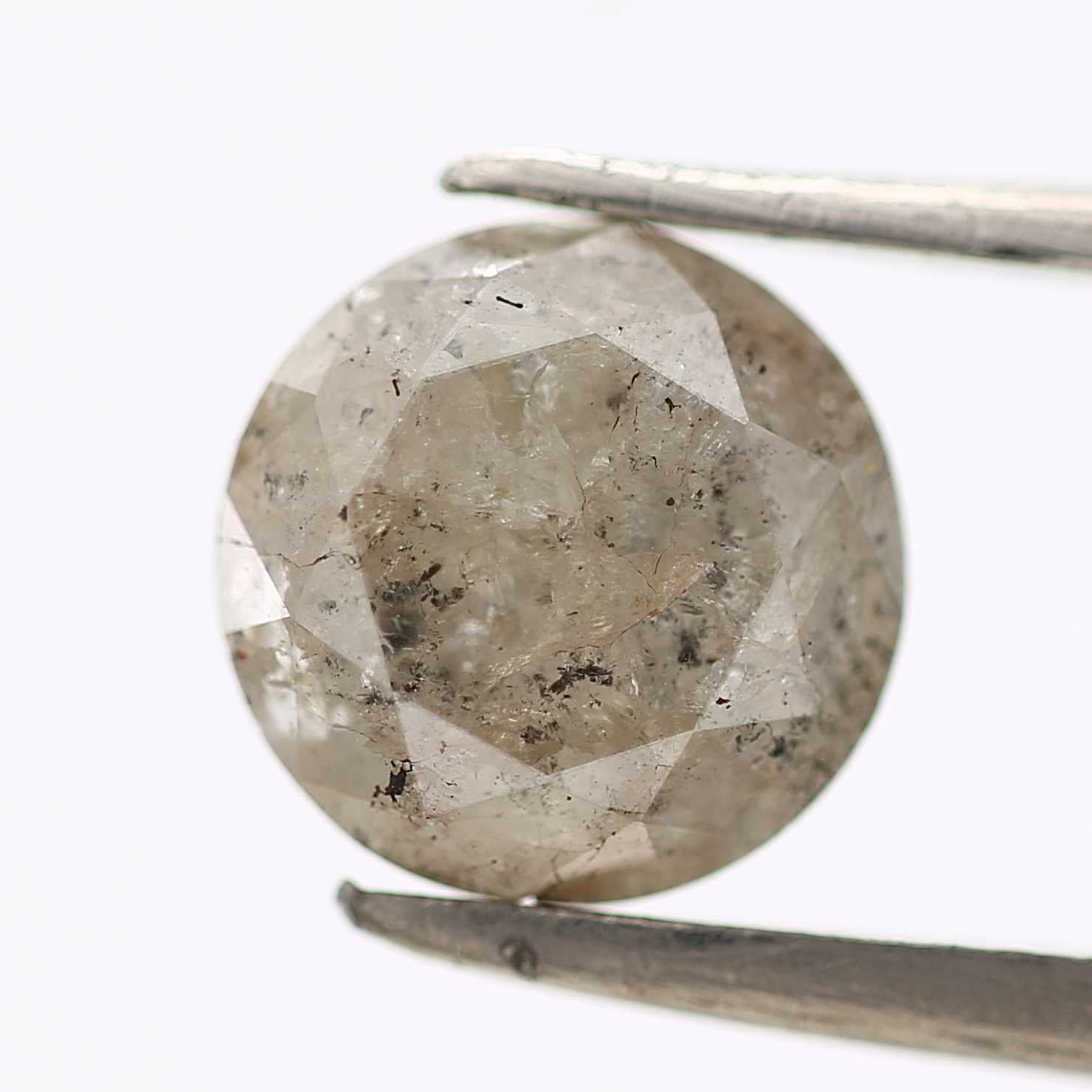 2.04 Carat Fancy Gray Round Cut Natural Loose Diamond